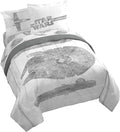 Star Wars Queen Comforter Set 7 Piece Soft Bedding for Boys, White | Millennium Falcon, Comforter Sheets Shams Pillowcases, Official Product, Soft Microfiber, Machine Washable, Boys Gift