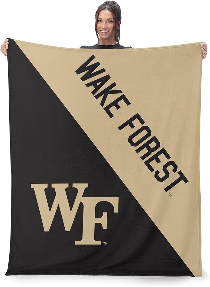 Northwest NCAA Silk Touch Throw Blanket, Ultra Soft Plush Polyester, Lightweight Warm Decorative Fan Gift, 46 x 60 in