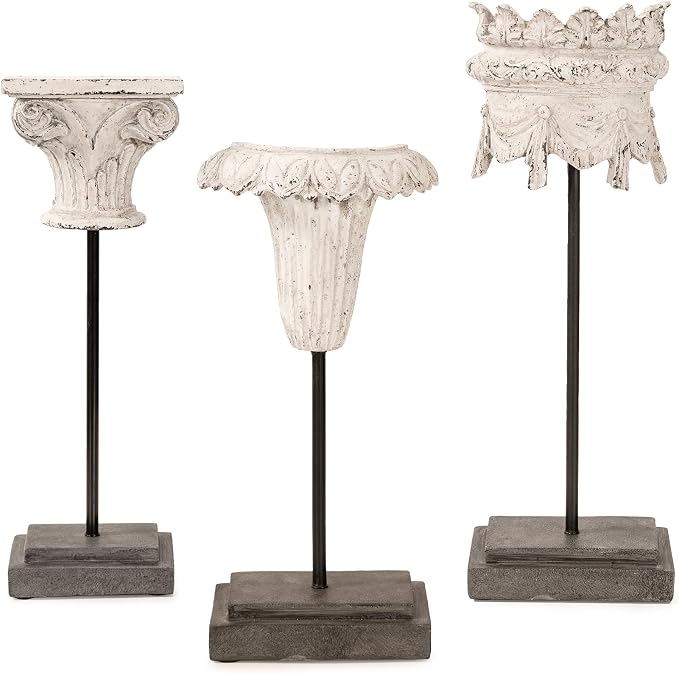 Howard Elliott Collection Artefatto I Sculpture for Home and Garden Decor, Decorative Ancient Ruin Architectural Resin Statue Figurine for Tabletop, Bookshelves and Home Decor, 3.5 x 5 x 14.5 Inch