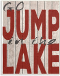 'Go Jump In The Lake Country Typography Red'| Wall Plaque Art | Stupell Industries | 10 x 15 Inches, Easy to Hang and Sturdy, Made in USA, by Regina Nouvel