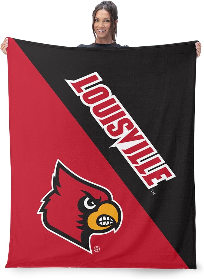Northwest NCAA Silk Touch Throw Blanket, Ultra Soft Plush Polyester, Lightweight Warm Decorative Fan Gift, 46 x 60 in