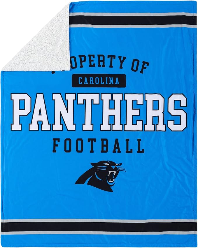 FOCO NFL Unisex-Adult NFL Team Logo Property 60" x 50" Sherpa Plush Throw Blanket