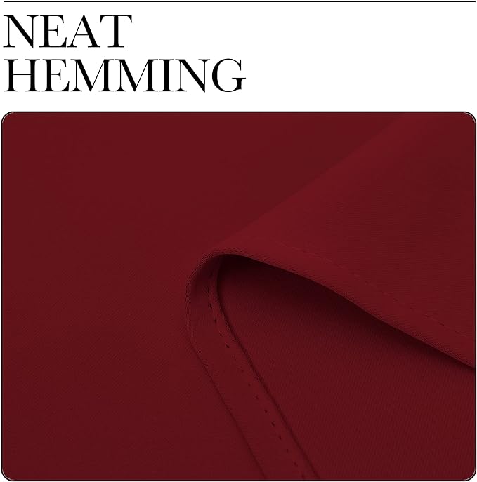 NICETOWN Holiday Christmas Decor Thermal Insulated Solid Grommet Blackout Curtains/Drapes for Living Room (1 Pair, 42 by 63 inches, Burgundy Red)