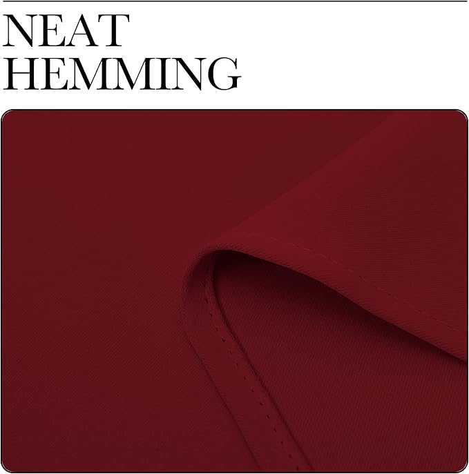 NICETOWN Christmas Window Curtains Blackout Drapes, Thermal Insulated Christmas Decorative Blackout Curtains/Draperies for Laundry Room (Burgundy Red, One Pair, 34 by 72-inch)