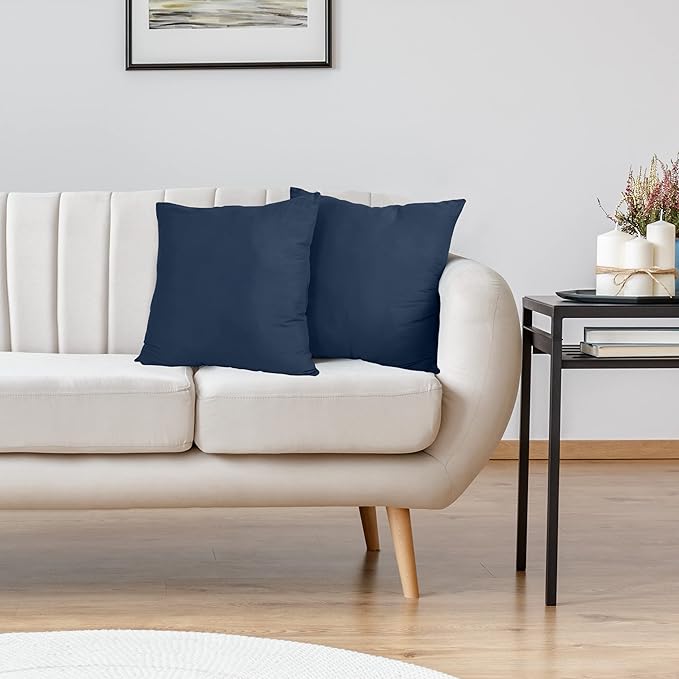 Utopia Bedding 20x20 Pillow Inserts, Set of 2, Navy – Indoor Decorative Throw Pillows for Bed, Sofa & Couch – Soft, Supportive & Fluffy Cushion Inserts