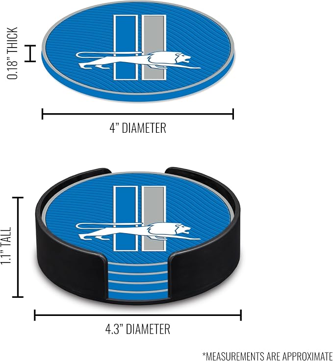 Rico Industries NFL Football Classic Favorites: PVC Coaster Set (4-Pack)