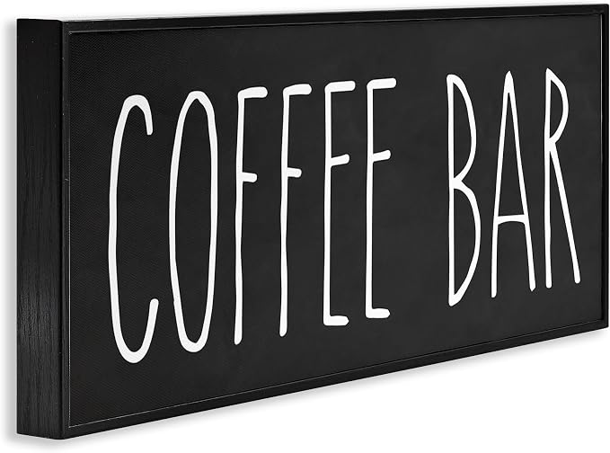 Coffee Bar Casual Kitchen Typography, 10 x 24 Inch Framed Giclée Print | Stupell Industries · By Lettered and Lined · Ready to hang · Great gift for coffee lovers · Made in USA