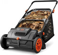 VEVOR Push Lawn Sweeper, 21inch Leaf & Grass Collector, Heavy Duty Thickened Steel Durable to Use with Large Capacity 3.5 cu. ft. Mesh Collection Hopper Bag, 2 Spinning Brushes | Adjustable Brush Height & 2 Spinning Brushes, Manual Yard Sweeper for Lea...