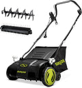 Sun Joe 15-Inch Lawn Dethatcher with Scarifier Blade Reel, AJ805E | and Collection Bag - 13-Amp Corded Yard Power Rake Tool Machine for Grass Thatch Removal, Electric Powered