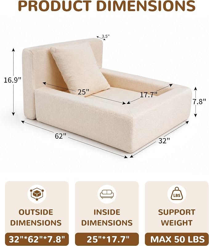Boucle Dog Bed with Pillow, Furniture Style Dog Couch with Backrest, Washable Calming Pet Sofa Lounge for Small Medium Dogs, Beige