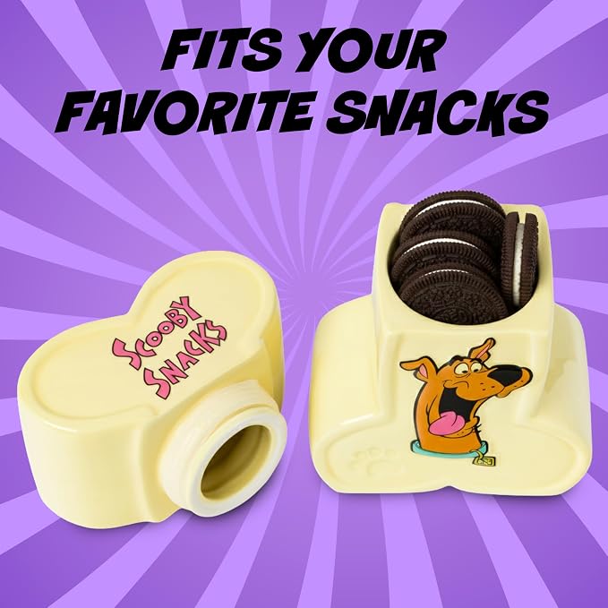 Silver Buffalo Scooby-Doo Scooby Snacks Sculpted, Ceramic Cookie Jar | 4.85 x 3 x 6.75 Inches