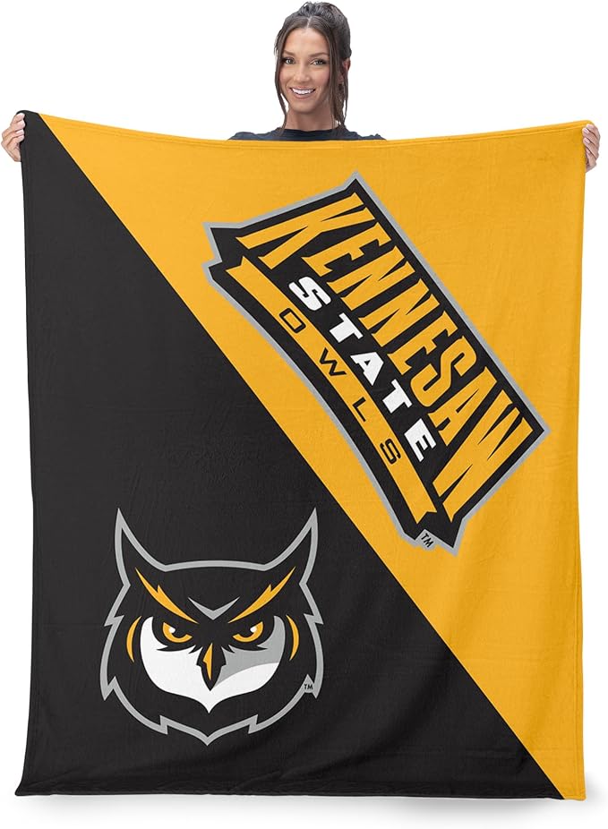Northwest NCAA Silk Touch Throw Blanket, Ultra Soft Plush Polyester, Lightweight Warm Decorative Fan Gift, 46 x 60 in
