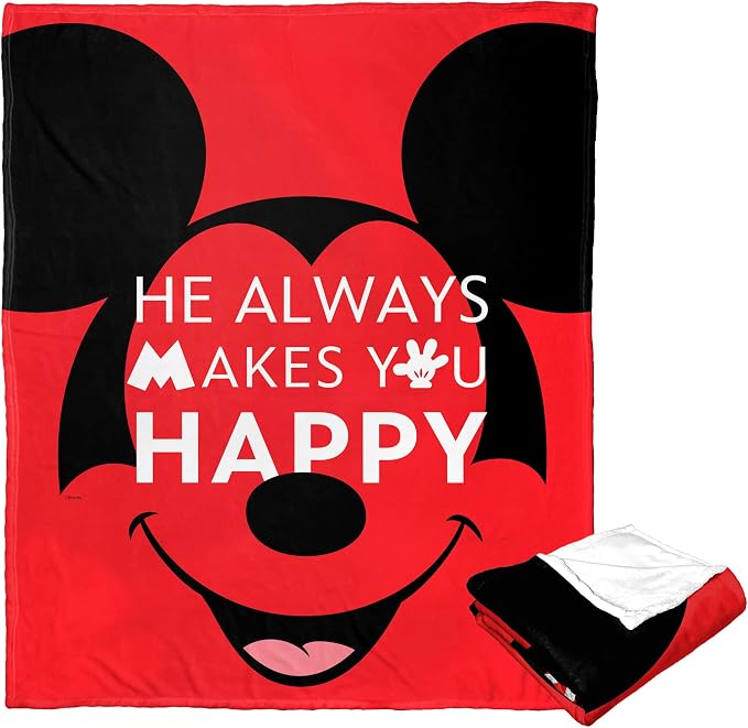 Northwest Disney 100 Silk Touch Throw Blanket, 50" x 60", He Makes You Happy