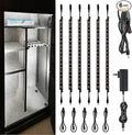 TORCHSTAR 6pcs 12 Inch LED Safe Lighting Kit, Rocker Switch, 5000K | UL Power Adapter, Input 100-240V, Linkable Gun Safe Light Bars, 900LM, for Under Cabinet Locker Closet Showcase, Daylight