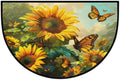 Sunflower Half Round Door Mat Non-Slip Semi Circle Rug Half Moon Doormat | Sunflower Fall Soft Washable Welcome Entrance Mat for Outdoor Indoor Floor Bedroom Bathroom Home Kitchen Festival Decor