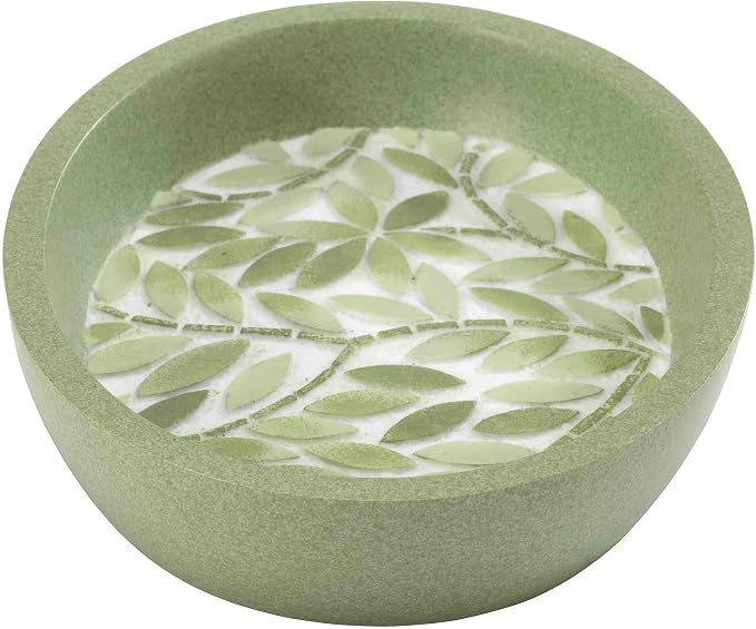 Avanti Linens - Soap Dish, 100% Hand-Painted Resin Bathroom Accessories, Botanical Home Decor (Stratford)