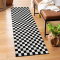 Seavish Checkered Runner Rug, 2x6 Ft Black and White Hallway Runner Rug | Washable Indoor Outdoor Entryway Runner Rug Reversible Checkerboard Area Rugs for Bedroom Bathroom Laundry Room Kitchen