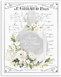 French White Bath Soap Floral, 11 x 14 Inch Mounted Print on Wall Plaque | Stupell Industries · By Lettered and Lined · Ready to hang · Elegant bath and laundry decor · Made in USA