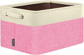 BALEINE 1 Pack Fabric Closet Storage Bins for Shelves, Linen Closet Organizers and Storage, Decorative Baskets for Organizing, Shelf, Clothes, Home, Office (Pink, 17''x13''x10.5'')