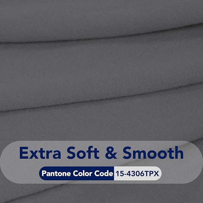 PureFit Stretch Couch Covers for Sofa Large Sofa Slipcovers Gray | 1-Piece Sofa Cover Washable Soft Couch Protector, Couch Slipcover with Non Skid Foam and Elastic Bottom for Kids, Dogs