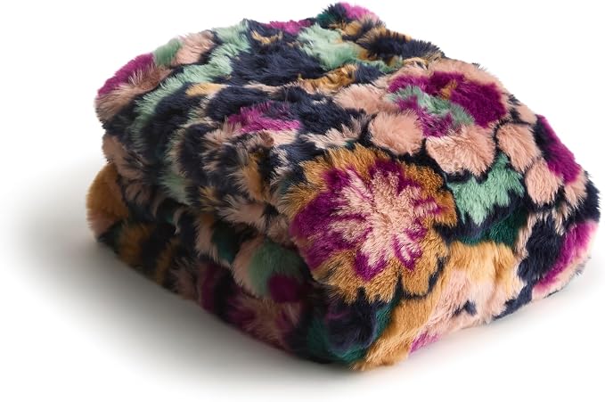 Vera Bradley Women's Faux Fur Throw Blanket