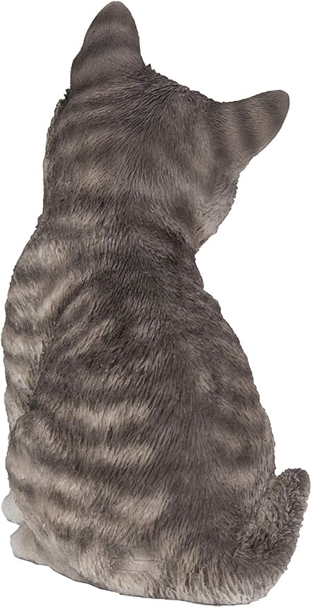 HI-LINE Gift Head-Tilting Grey Tabby Kitten Sitting