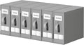 DIMJ Bed Sheet Organizers and Storage 6 Pack - Foldable Sheet Holder, Linen Closet Organizer Box for Sheets Set, Bedding, Blankets, Towel (King & Queen Size), Grey