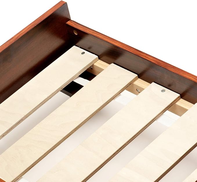 Furhaven Elevated Dog Bed Frame for 36" x 27" Large Dog Beds, Easy Assembly - Mid-Century Modern Bed Frame - Walnut, Large