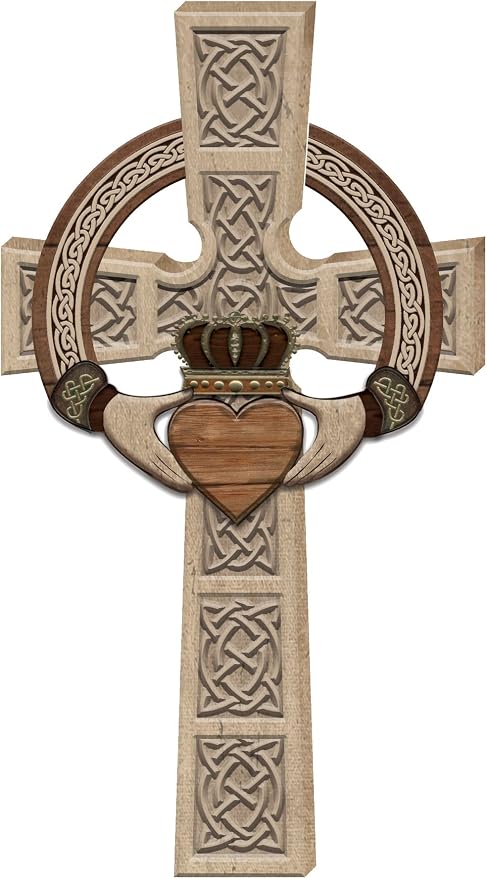 Abbey Gift (Abbey & CA Gift Claddagh Wall Cross with Card, Beige