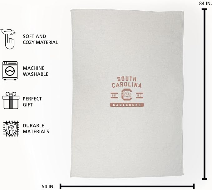 Logo Brands NCAA Sweatshirt Blanket - Officially Licensed Soft Throw Blanket for Fans, Cozy Game Day Blanket, Vintage-Style, Great Gift for Students & Alumni
