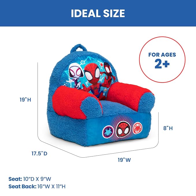 Delta Children - Spidey and His Amazing Friends Cozee Buddy Kids Chair, Blue