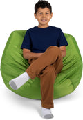 Big Joe Classic Bean Bag Chair for Kids Bedroom and Reading Nook, Easy-Clean Spicy Lime, Durable Nylon Polyester Blend, 2 feet Refillable | 2 feet, Smartmax Fabric, Polystyrene Bean Filled, Refillable, Nylon Polyester, Safe for Kids Ages 3+, Supports U...