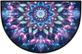 Ethnic Mandala Half Round Rug Half Moon Door Mat Half Circle Rugs | Boho Galaxy Washable Non-Slip Semi Circle Rug Welcome Half Round Door Mat Indoor Entrance Kitchen Bedroom Living Room Decor