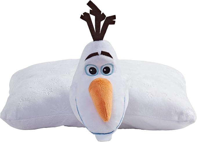 Pillow Pets Disney Frozen Olaf, 16" Plush Toy | Soft Plush Pillow Companion, Unfastens into a Cozy Pillow at Night, Machine Washable, BPA and Phthalates Free