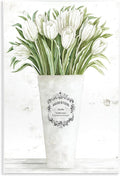 Tulip Bouquet Parisian Vase, 10 x 15 Inch Mounted Print on Wall Plaque | Stupell Industries · By Cindy Jacobs · Ready to hang · Farmhouse and shabby chic charm · Made in USA