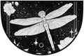 Dragonfly Half Round Door Mat Outdoor Doormat Bedroom Entrance Rug A15 | Vintage Dragonfly Semi Moon Door Mat Non-Slip Absorbent Kitchen Rug Indoor Welcome Bath Mat 36" X 24"