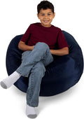 Big Joe Classic Bean Bag Chair for Kids Bedroom and Reading Nook, Easy-Clean Navy, Durable Nylon Polyester Blend, 2 feet Refillable | 2 feet, Smartmax Fabric, Polystyrene Bean Filled, Refillable, Nylon Polyester, Safe for Kids Ages 3+, Supports Up to 2...