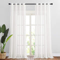NICETOWN Thick Linen Sheer Ivory Curtains by NICETOWN