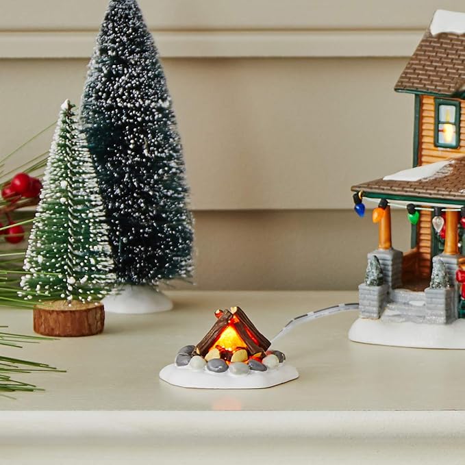 Department 56 Accessories for Villages Lit Fire Pit Accessory Figurine, 1.5 Inch