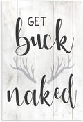 Stupell Industries Country Get Buck Naked Text Design Rustic Antlers, Wall Plaque, 13 x 19 | Stupell Industries · By Lil' Rue · Ready to hang · Rustic novelty charm for cabin spaces · Made in USA