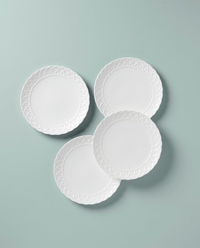 Lenox Wicker Creek Accent Plates, Set of 4, 4.28 White