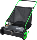 Push Lawn Sweeper, 26 in Leaf & Grass Collector with 7 cu. ft. Hopper Bag, Heavy Duty Yard Sweeper with Clear Dust Cover & Large Collection Bag for Lawn Yard Cleanup