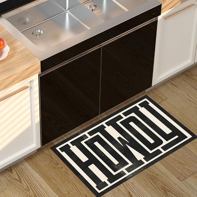 GUBIYU Funny Black Beige Preppy Howdy Door Mat Welcome Rug,23.6"x35.4" Decorative Home Indoor Front Porch Door Mat,Black Trendy Stuff Howdy Preppy Room Boys Room College Dorm Welcome Mat Decor