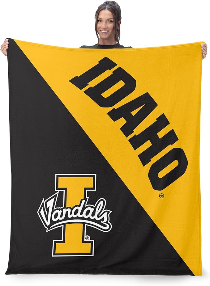 Northwest NCAA Silk Touch Throw Blanket, Ultra Soft Plush Polyester, Lightweight Warm Decorative Fan Gift, 46 x 60 in