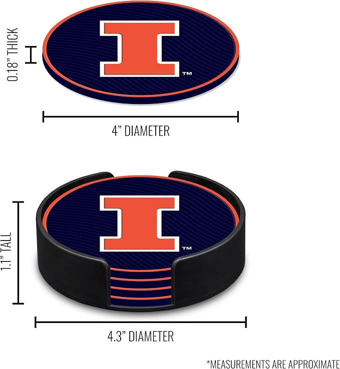 Rico Industries NCAA 4pack Coaster Set - Classic Favorites