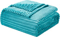 Nestl Blue Throw Blanket for Couch - Cozy Warm Fuzzy Blankets for Women, Plush Small Fleece Throws for Girls - Teal Blue, 50 x 60 Inches