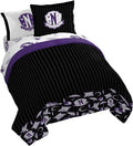 Wednesday Queen Comforter Set 7 Piece Gothic Bedding for Girls, Black | Bed in a Bag, Comforter Sheets Shams Pillowcases, Official Product, Soft Microfiber, Machine Washable, Girls Gift