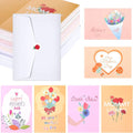 Fuutreo 180 Pack Mother's Day Cards Bulk Assortment with 180 Envelopes and 180 Cute Stickers Floral Mother's Day Greeting Cards Blank Inside for Birthday Supplies, 4 x 6 Inch, 12designs