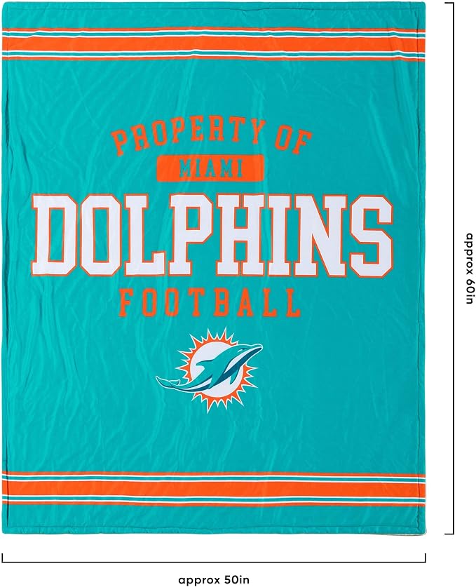 FOCO NFL Unisex-Adult NFL Team Logo Property 60" x 50" Sherpa Plush Throw Blanket