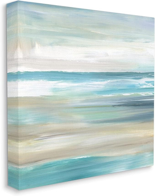 'Abstract Beach Sand Ocean Waves'| Canvas Art | Stupell Industries | 24 x 24 Inches, Easy to Hang and Sturdy, Made in USA, by Nan